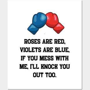 Roses are red violets, are blue, boxing Posters and Art